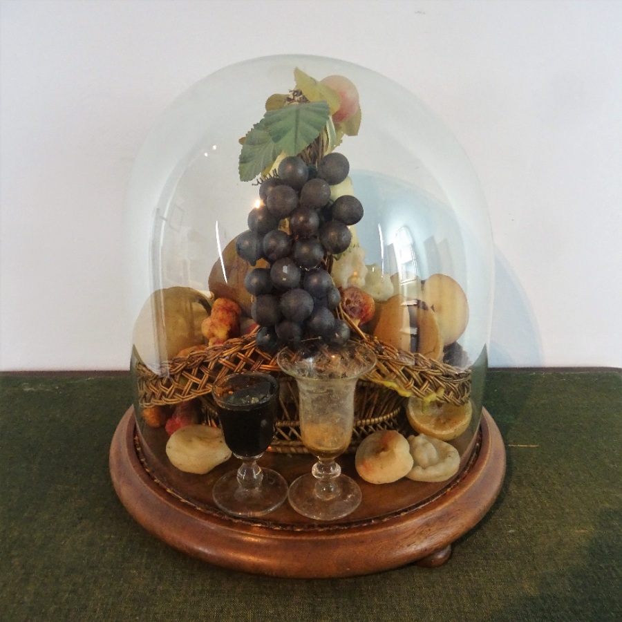 Victorian Wax Fruit Centre Table  (6).JPG